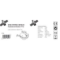 Taifun Temp/Speed Controlled Radialventilator 150/160mm 460m&sup3;/h