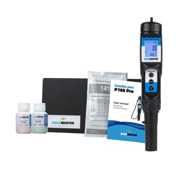 Aqua Master Tools Combo Pen P160 Pro pH EC PPM TDS Temp